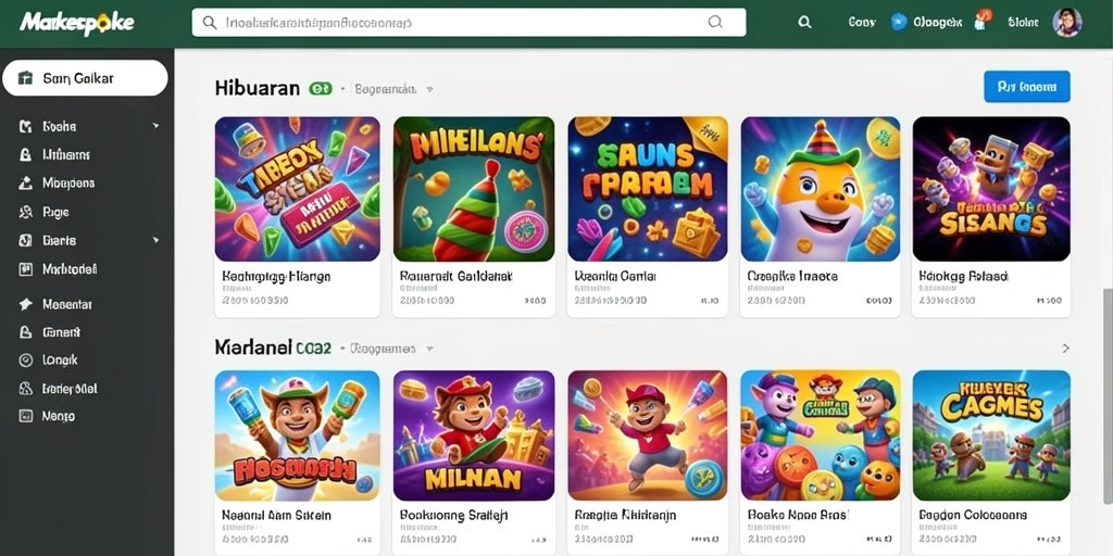 Antarmuka permainan yang ramah pengguna.